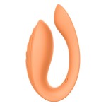 Ασύρματος Δονητής Ζευγαριών Glam Silicone Remote Controlled Couples Vibrator - Πορτοκαλί by Sexopolis