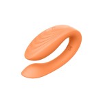 Glam Silicone Remote Controlled Couples Vibrator - Orange by Sexopolis