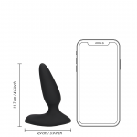 Ασύρματη Πρωκτική Σφήνα Σιλικόνης Smooth Vibrating Butt Plug with Remote Control - Μαύρη by Sexopolis