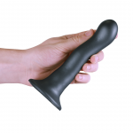 Κυρτό Dildo Σιλικόνης Curvy Silicone Ultra Soft G-Spot Dildo 17 cm - Γκρι by Sexopolis