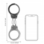 Μεταλλικές Χειροπέδες με Διπλό Κρίκο Metal Hand Cuffs with Double Hook - Ασημί by Sexopolis