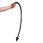 Silicone Butt Plug with Devils Tail Whip - Red/Black by Sexopolis