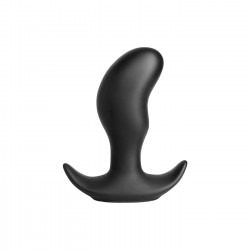 Anal Collection Butt Rocker Small Curved Silicone Butt Plug - Black