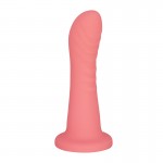 Amyrtaeus 19 cm Curved & Ribbed Classic Silicone Dildo with Suction Cup - Pink by Sexopolis