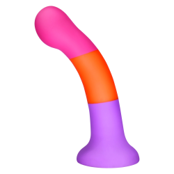 Κυρτό Dildo Σιλικόνης με Βεντούζα Nikita 18 cm Curved Classic Silicone Dildo with Suction Cup - Πολύχρωμο by Sexopolis