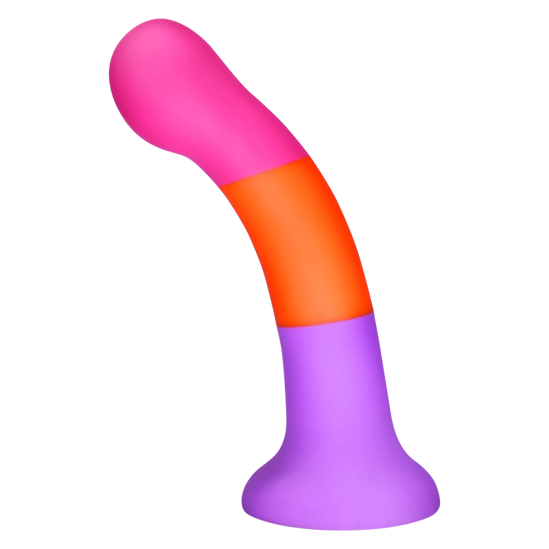 Nikita 18 cm Curved Classic Silicone Dildo with Suction Cup - Multicolour by Sexopolis