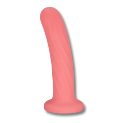 Dildo Σιλικόνης με Βεντούζα & Ραβδώσεις Brett 18 cm Classic Ribbed Silicone Dildo with Suction Cup - Ροζ