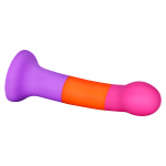 Κυρτό Dildo Σιλικόνης με Βεντούζα Nikita 18 cm Curved Classic Silicone Dildo with Suction Cup - Πολύχρωμο by Sexopolis