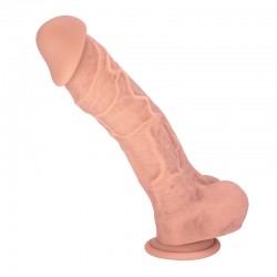 Kron 25,5 cm Realistic Silicone Dildo with Balls & Suction Cup - Flesh