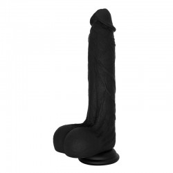 Vander 22,5cm Silicone Realistic Dildo with Balls & Suction Cup - Black