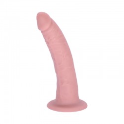 Arthur 20,5 cm Curved Silicone Realistic Dildo with Suction Cup - Flesh