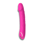 Vibe Collection Veiny Baby Realistic Silicone Rechargeable Vibrator - Pink by Sexopolis