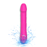 Vibe Collection Veiny Baby Realistic Silicone Rechargeable Vibrator - Pink by Sexopolis