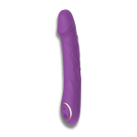 Vibe Collection Veiny Baby Realistic Silicone Rechargeable Vibrator - Purple by Sexopolis