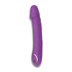 Vibe Collection Veiny Baby Realistic Silicone Rechargeable Vibrator - Purple