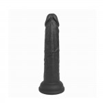 Blake 17 cm Realistic Silicone Dildo with Suction Cup - Black by Sexopolis