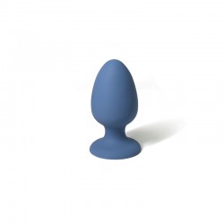 Sexopolis Wellness Small Weighted Premium Silicone Butt Plug with Suction Cup - Blue