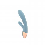 Sexopolis Wellness Treasure Heating Premium Silicone Curved Rabbit Vibrator - Blue by Sexopolis