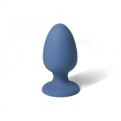 Sexopolis Wellness Medium Weighted Premium Silicone Butt Plug with Suction Cup - Blue