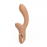 Sexopolis Wellness Anya Premium Silicone Rabbit G-Spot Vibrator with Clitoral Suction - Brown by Sexopolis