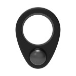 Ramrod Silicone Cock Ring with Single Metal Weight - Μαύρο by Sexopolis