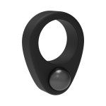 Ramrod Silicone Cock Ring with Single Metal Weight - Μαύρο by Sexopolis