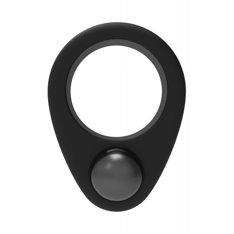 Ramrod Silicone Cock Ring with Single Metal Weight - Μαύρο by Sexopolis