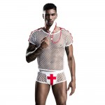 Ανδρική Στολή Νοσοκόμος Sexy Nurse Assistant Costume 4 Piece - Λευκή by Sexopolis