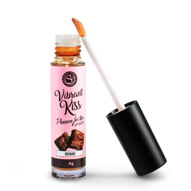 Vibrant Kiss Brownie Flavored Stimulating Lip Gloss by Sexopolis