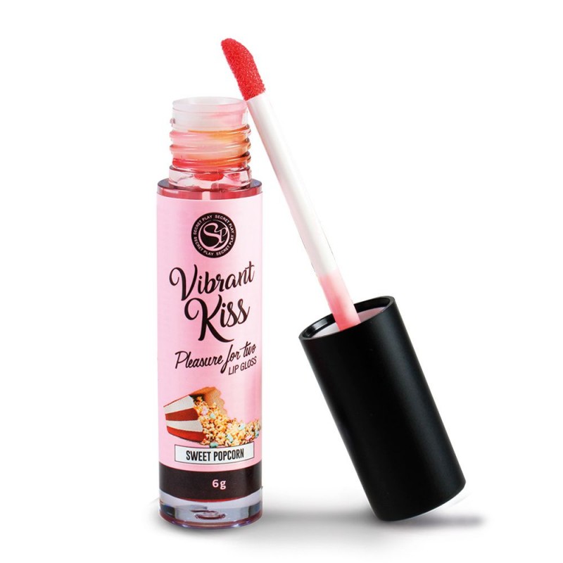 Vibrant Kiss Sweet Pop Corn Flavored Stimulating Lip Gloss by Sexopolis