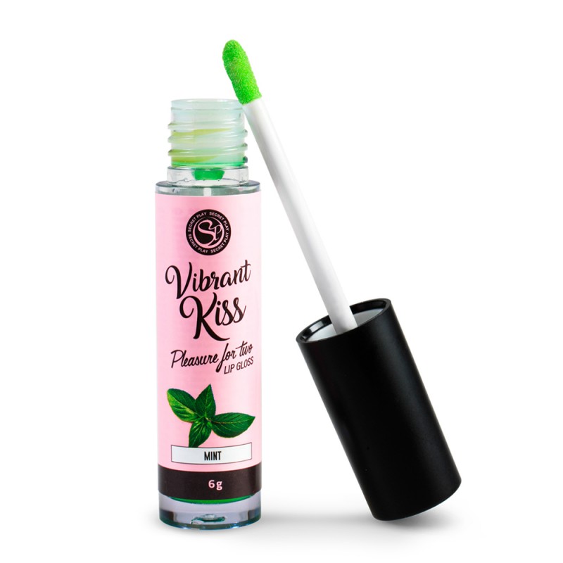 Vibrant Kiss Mint Flavored Stimulating Lip Gloss by Sexopolis