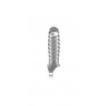 No. 32 Sono Ribbed Penis Extension with Ring - Transparent by Sexopolis