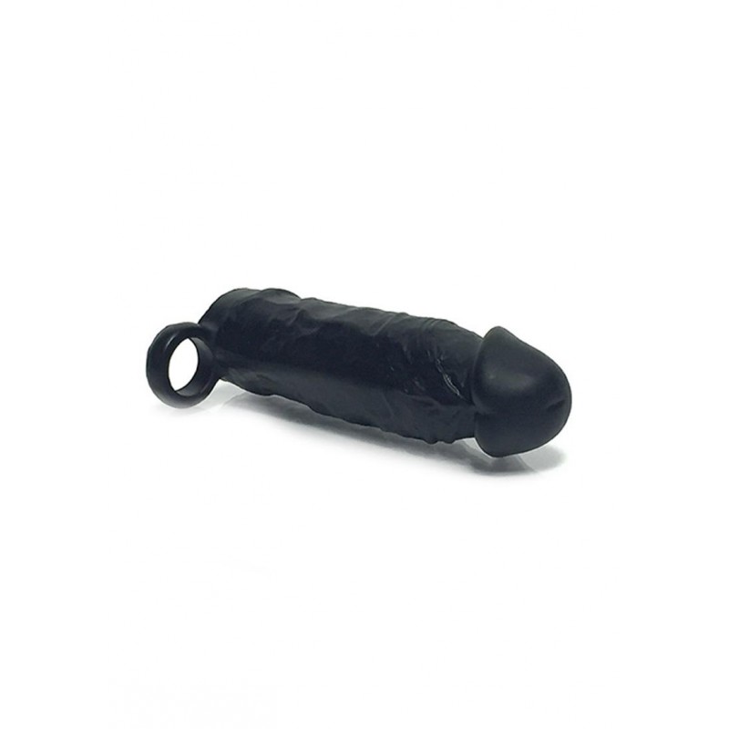 Meaty Cock Extender with Ring - Black by Sexopolis