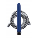 Ακροφύσιο με Μεταλλικό Σπιράλ Κλύσμα The Cleaner Shower Anal Douche Set Hose with Spiral 15 cm - Μπλε by Sexopolis