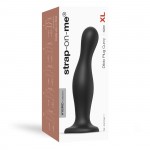 Premium Κυρτό Dildo Σιλικόνης με Βεντούζα Curvy Plug XL Silicone Premium Dildo with Suction Cup - Μαύρο by Sexopolis