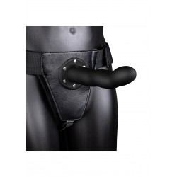 20 Hollow Curved Strap On - Black | Male Strap Ons