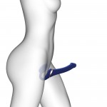 Ασύρματο Δονούμενο Strapless Strap On Σιλικόνης με Αναρρόφηση Medium Silicone Multi Orgasm Clitoral Sucking Bendable Strapless Strap On - Μπλε by Sexopolis