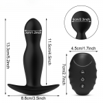 Orion Remote Controlled Inflating Prostate Silicone Vibrator - Black by Sexopolis