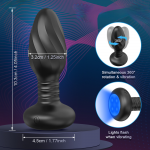 Liv App Controlled LED Light Rotating Butt Plug - Black by Sexopolis