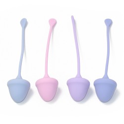 Σετ Κολπικές Μπάλες Σιλικόνης Sexopolis Wellness Kegel Exerciser Cherry Premium Silicone Kegel Balls Set - Μωβ