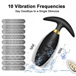 Felix 10 Function Remote Controlled Silicone Vibrating Butt Plug - Black by Sexopolis