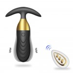 Finn 10 Function Remote Controlled Silicone Vibrating Butt Plug - Black by Sexopolis