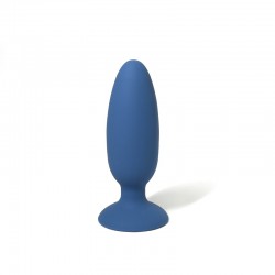 Sexopolis Wellness Slim Weighted Premium Silicone Butt Plug with Suction Cup - Blue by Sexopolis