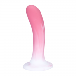 Κυρτό Dildo Σιλικόνης με Βεντούζα Jasper 15 cm Curved Classic Silicone Dildo with Suction Cup - Ροζ by Sexopolis