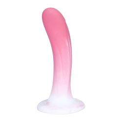 Κυρτό Dildo Σιλικόνης με Βεντούζα Jasper 15 cm Curved Classic Silicone Dildo with Suction Cup - Ροζ