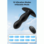 Orion Remote Controlled Inflating Prostate Silicone Vibrator - Black by Sexopolis