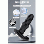 Magnus App Controlled Thrusting Silicone Prostate Vibrator - Black by Sexopolis