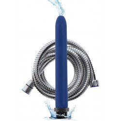 Ακροφύσιο με Μεταλλικό Σπιράλ Κλύσμα The Cleaner Shower Anal Douche Set Hose with Spiral 15 cm - Μπλε