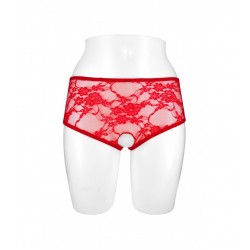 Ανοιχτό Εσώρουχο Amanda Crotchless Short Panty - Κόκκινο by Sexopolis