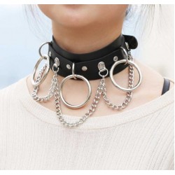 Κολάρο O Ring Chain Necklace Collar - Μαύρο by Sexopolis